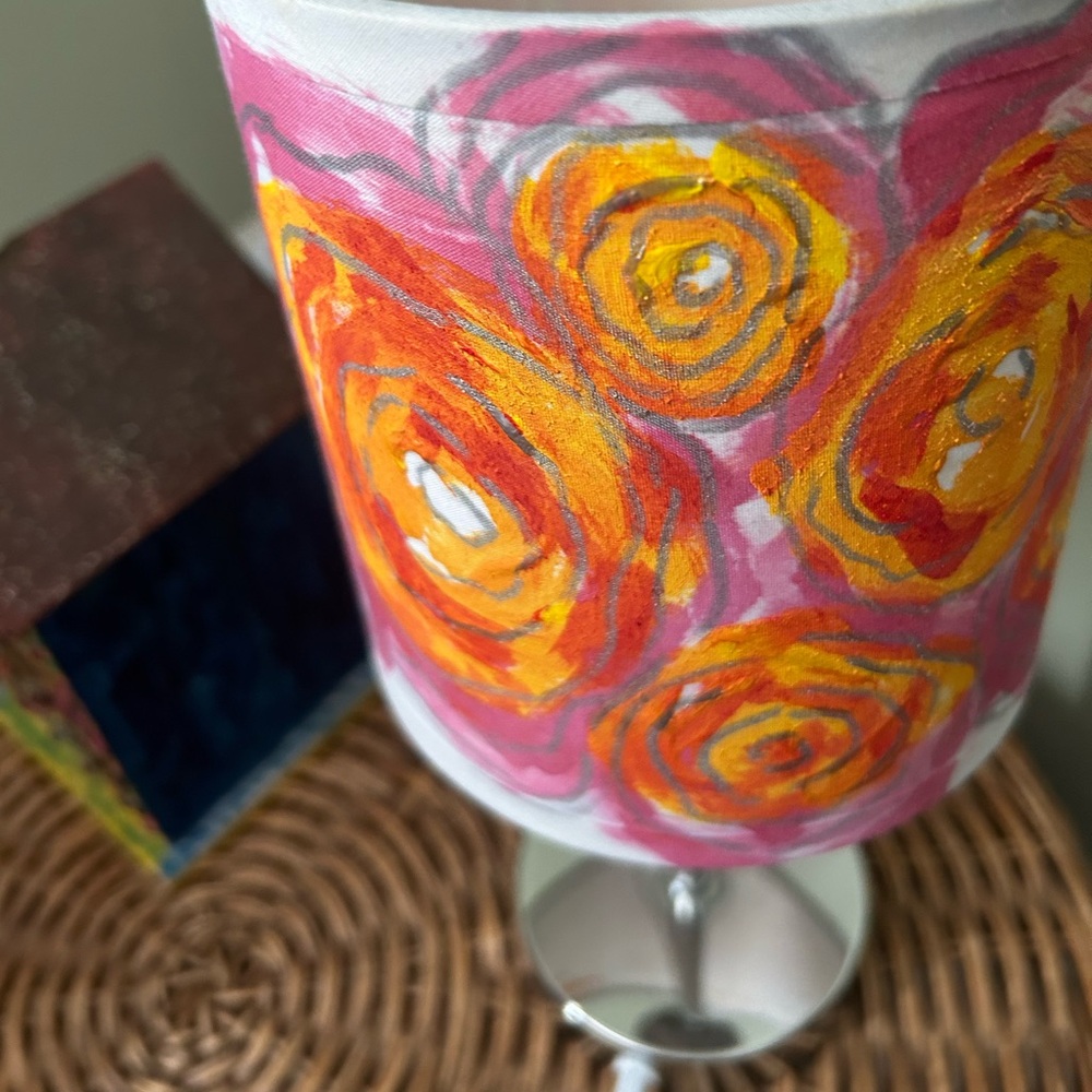 Colorful Swirl Patterned Lamp Shade
